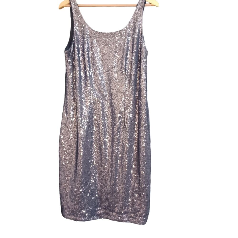 Kay Unger Sequin  Navy Dress Womens 16